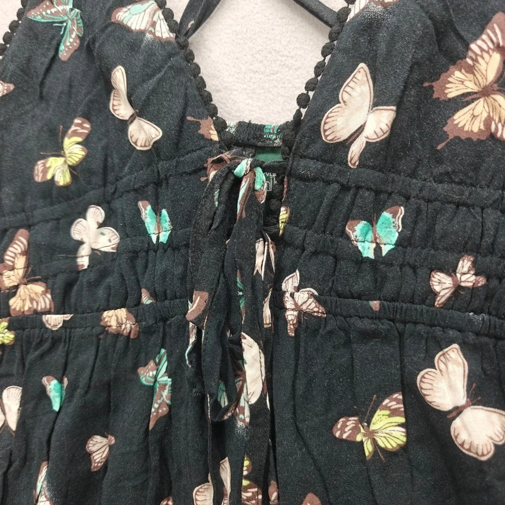 Wild Fable Butterfly Babydoll Dress Womens M Strappy Back 90s Y2K Whimsigoth